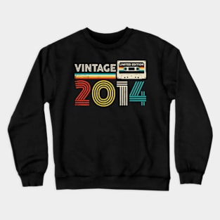 10th Birthday 2014 Cassette Tape Crewneck Sweatshirt